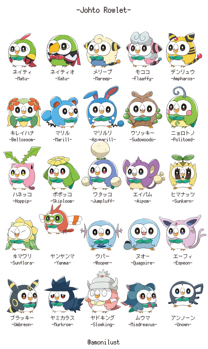 amonilust's tweet photo. 第2世代のポケモン図鑑🦉
描きました！！！！！(大嘘)

アイコン配布はリプ先まで
※次回の更新は7/29(水) https://t.co/6KUtcOpVbU