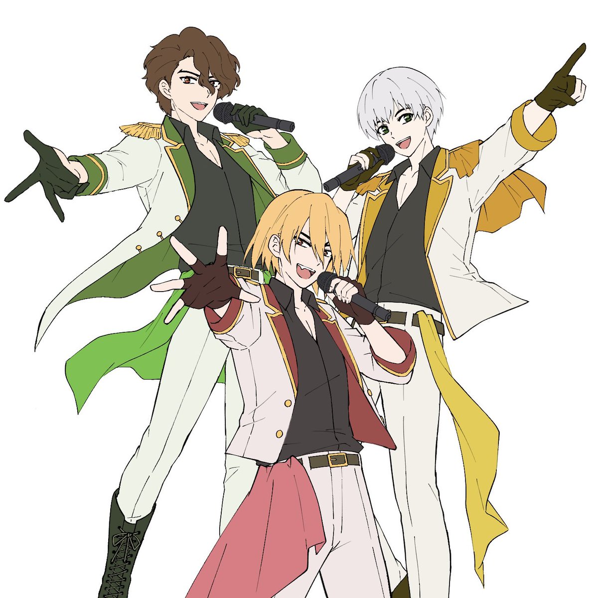 super27love's tweet photo. こんな感じで3人の特大アクスタにしようかなって

 #サイリューウアンコール https://t.co/7OwUbvAKje