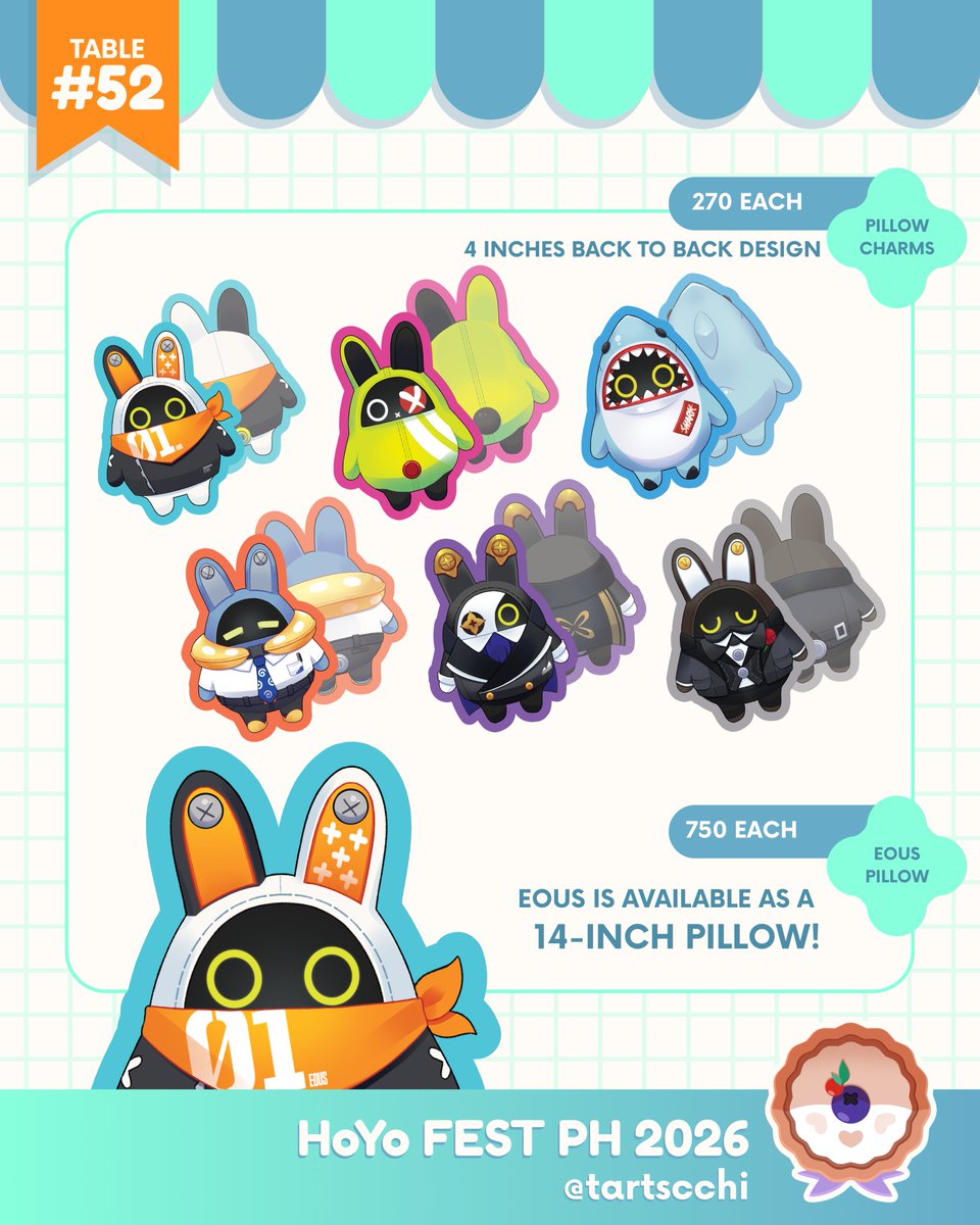 tartscchi's tweet photo. [RTs &amp;💙appreciated!]

my catalog for #HoYoFESTPH2026. please visit our table. see you there! ><  

✉️ dm for reservations!
📍 Table #52, SPACE @ One Ayala
✨ zzz, bit of genshin

#HoYoFEST2026 #HoYoFESTPH https://t.co/QyZi6JgnyL
