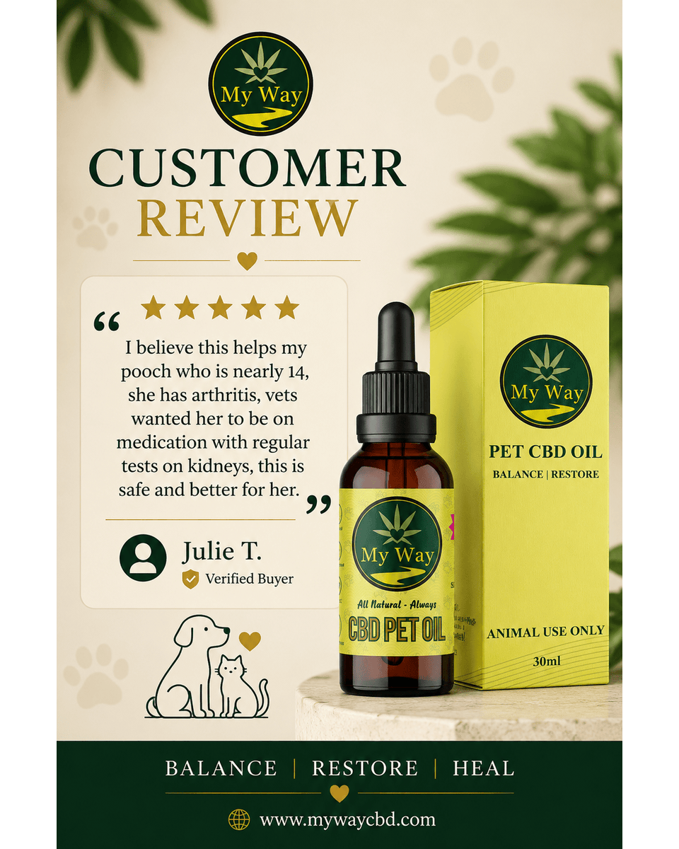 my_way_cbd's tweet photo. ⭐⭐⭐⭐⭐
"I believe this helps my pooch who is nearly 14..."
Thank you, Julie! 🐾💚
Order our Pet CBD Oil: https://t.co/8taE24M5c3
@DeeManiOfficial
#PetCBD #CustomerReview #Dogs #CBDUK https://t.co/5HWVp0cF5O