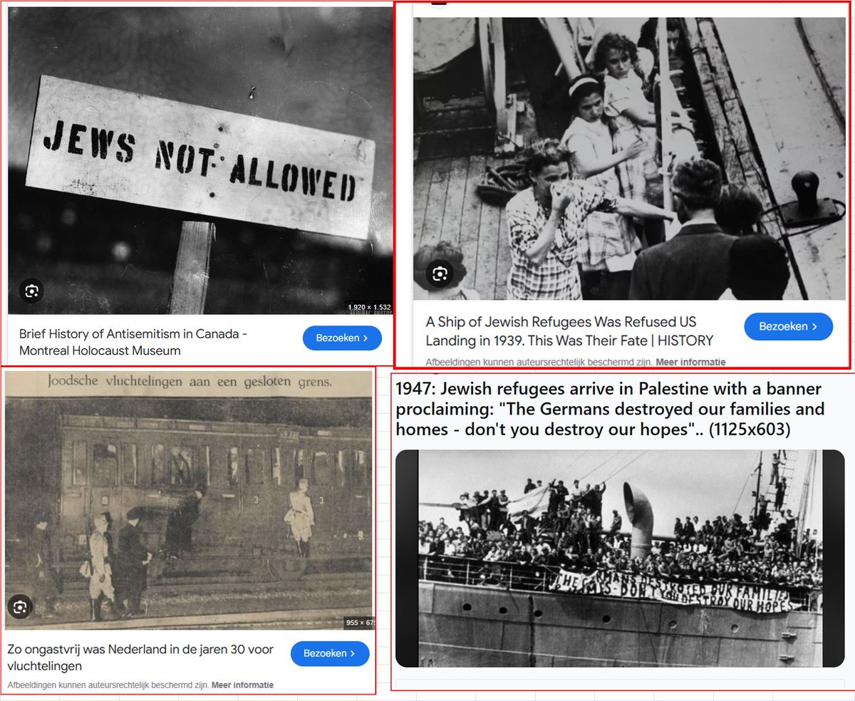 tonniebaumeiste's tweet photo. @Nadira_ali12 Jewish refugees were not welcome in Canada, not in the USA, not in the Netherlands. The Palestinians opened their hearts and their borders. https://t.co/RfclSNeQuI