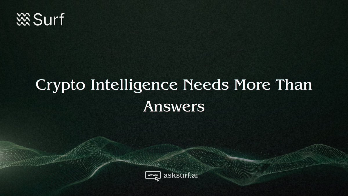 NotRealMASIN's tweet photo. 1/7
A useful answer is not always enough.. in crypto research, the meaning behind information often depends on what came before it.. @SurfAI is designed to preserve that context, allowing research to develop naturally instead of treating every question as an isolated search 🦾 https://t.co/JCFkHkgw5m