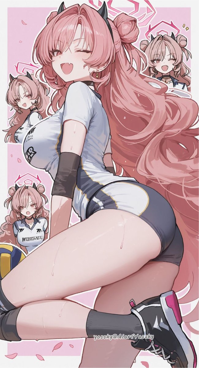 AiartYasshy's tweet photo. ブルアカ バレーユニ 夜桜キララちゃん https://t.co/K4CqbtF6rL