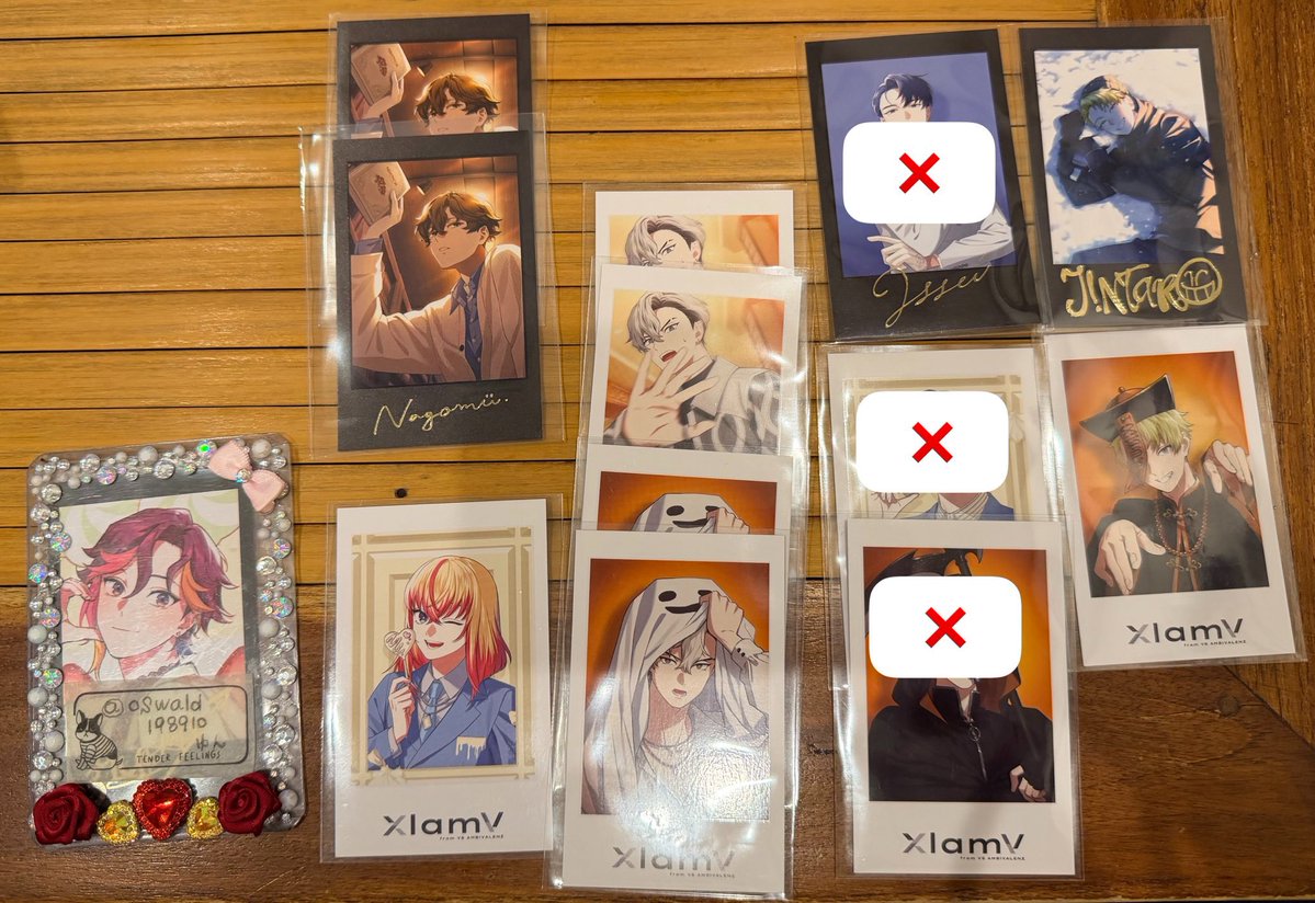 oswald198910's tweet photo. 【交換】VS AMBIVALENZ ビバレン XlamV シャタ シャタカ シャタコレ クリアカード Lovelight クリカ

譲 イッセイ レオン アグリ ジンタロウ ナゴム

求 クリカ:サクヤ3種すべて>ホロスバル
シャタ:サクヤ箔>スバル箔、WD>同種サクヤ

スバルは友人分、郵送交換
お気軽にお声掛けください。 https://t.co/bNhWMPX7OK