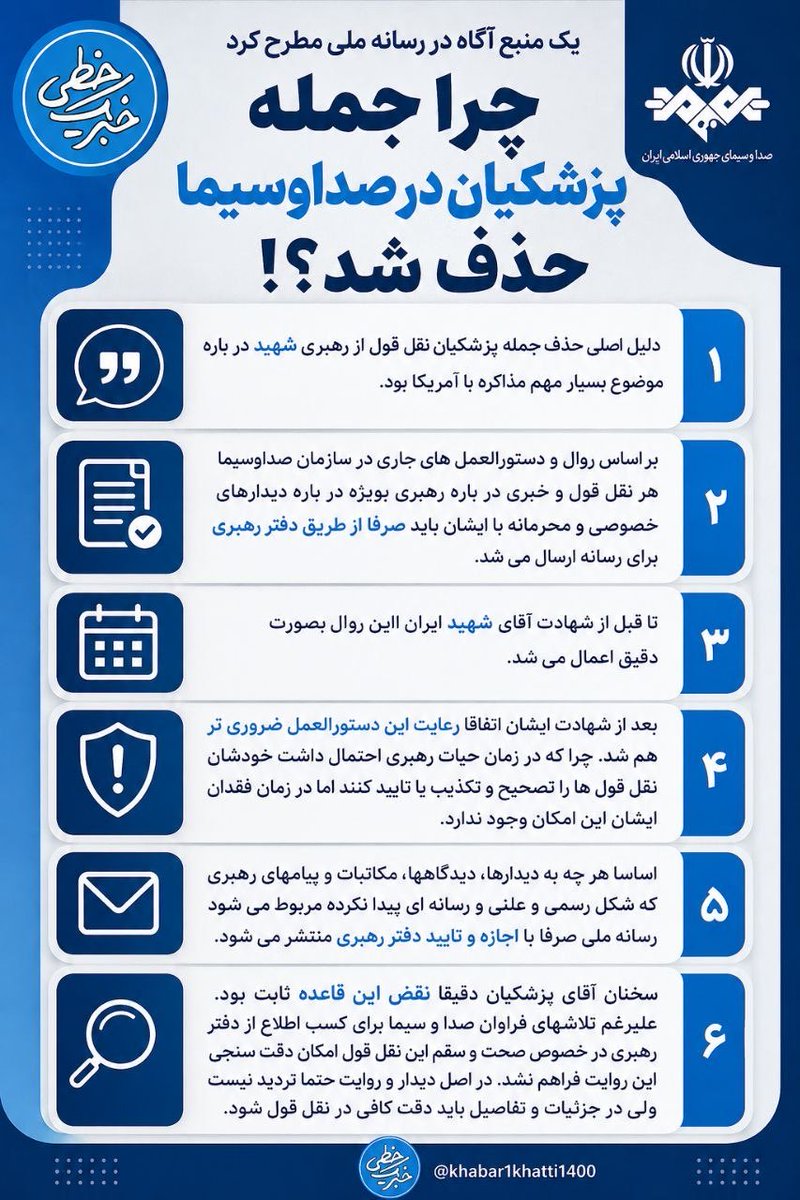 m_ghanavatii's tweet photo. 💬 چرا اظهارات پزشکیان در صداوسیما حذف شد؟! https://t.co/O4hBq5GTLq