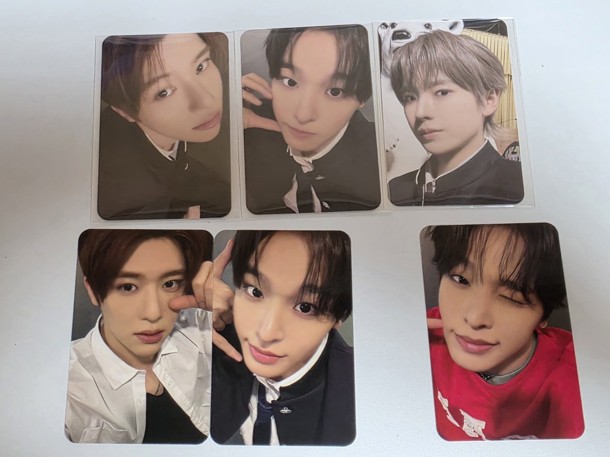 _happy_jam_11's tweet photo. NCT WISH YO-I-DON ! BOY MEETS GIRL mumo 特典 ソロジャケ トレカ 交換

譲)画像1 シオン リク ユウシ

求)画像2👑 タワレコ リョウ サクヤ
＞ Weverse HMV リョウ

特典は特典同士の交換
リク、ユウシはまとめてや比率違いの方優先させていただきます🙇🏻‍♀️ https://t.co/3xAetwsQCT