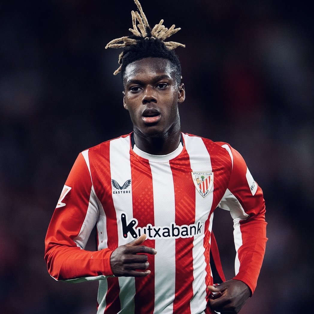 TheMatchdayHQ's tweet photo. 🚨🇪🇸 | 𝐁𝐑𝐄𝐀𝐊𝐈𝐍𝐆: Liverpool are INTERESTED in Athletic Bilbao winger Nico Williams this summer.

The Spanish forward has a £77M release clause in his current contract.

[@Ekremkonur] https://t.co/ESPFgmNiCx
