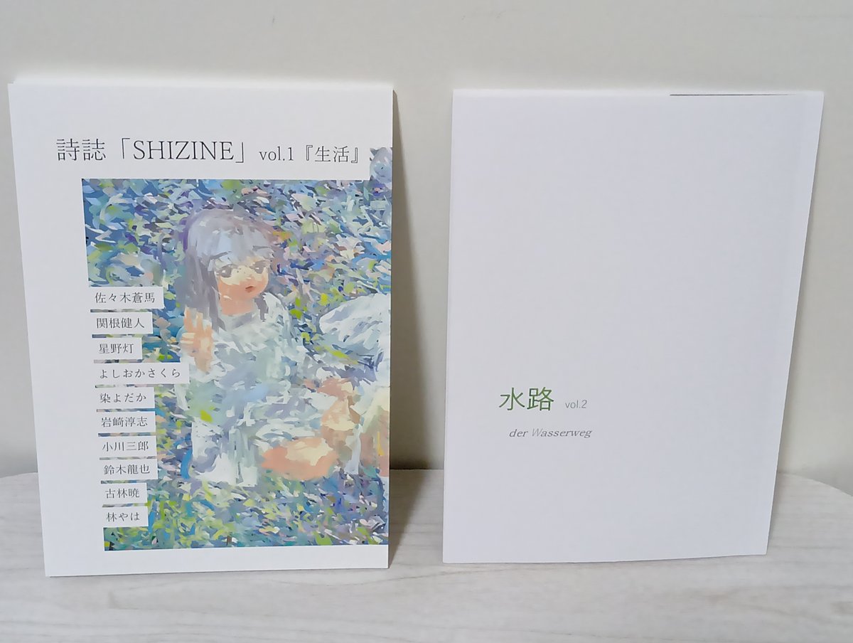 kashiko_38's tweet photo. 機械書房さん（@kishinami8）で購入した詩のZINEたち。
サイズ感がとても良い✨✨
どれも優しい詩でした😊
明るくはない雰囲気のものもあるけど、真っ暗じゃないイメージ。
夜じゃなくて夕方。
いつも不穏な小説ばかり読んでるから、たまには穏やかな作品も読まないとね。 https://t.co/lZr2wBuL7Z