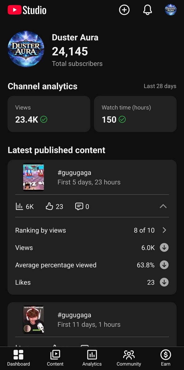 DusterAura's tweet photo. .@TeamYouTube @YouTube 

My channel was falsely demonetized this morning. All of my content follows YPP, it’s entirely original and family friendly.

This is my job. I just dropped out of college for this. I kindly ask you take a second look into this, it’s the worst https://t.co/TbboEnxP7Q