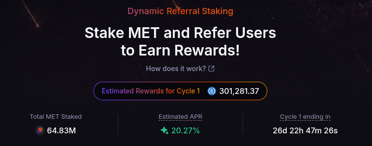 0xTilki's tweet photo. En menos de una semana se han stakeado +64M de tokens solana:METvsvVRapdj9cFLzq4Tr43xK4tAjQfwX76z3n6mWQL y aún así ofrece una rentabilidad bastante decente: 20% de APR.

El rendimiento procede de USDC generado por el propio protocolo, un sistema bastante eficiente para el propio token solana:METvsvVRapdj9cFLzq4Tr43xK4tAjQfwX76z3n6mWQL.

Si tienes algún token y aún no has hecho staking, puedes hacerlo aquí:

🔗https://t.co/xIoOrgIfYn

Es necesario un código de referido. Puedes usar el mío: D8PMWDJ5EA