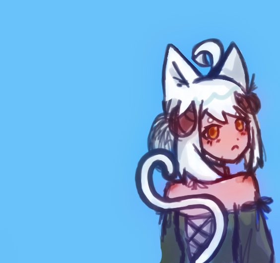 Soi_Winya's tweet photo. I gave her cat ears again but i drew her from a front and a back view🐈 #OCㅤ https://t.co/nlELEPRinl