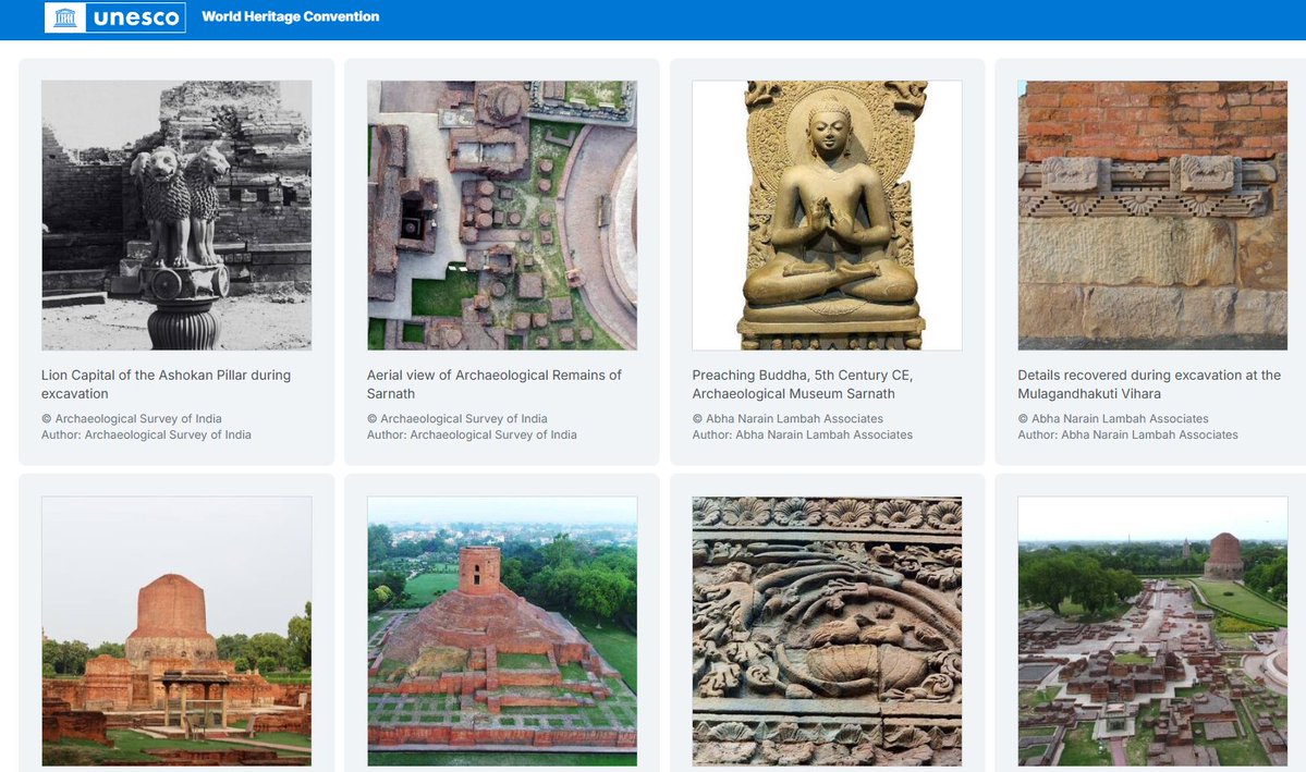 Profdilipmandal's tweet photo. बधाई भारत! हमारा सारनाथ अब विश्व धरोहर है। सरकार का प्रयास सफल रहा।

भगवान बुद्ध ने ज्ञान प्राप्ति के बाद पहला उपदेश यहीं दिया था। भारत का राजचिह्न सारनाथ के अशोक स्तंभ के चार सिंहों पर आधारित है। यहीं मिले अशोक चक्र को तिरंगे के मध्य में स्थान दिया गया है। तीर्थ के लिए जाएं। https://t.co/I9fbRXBgZ3