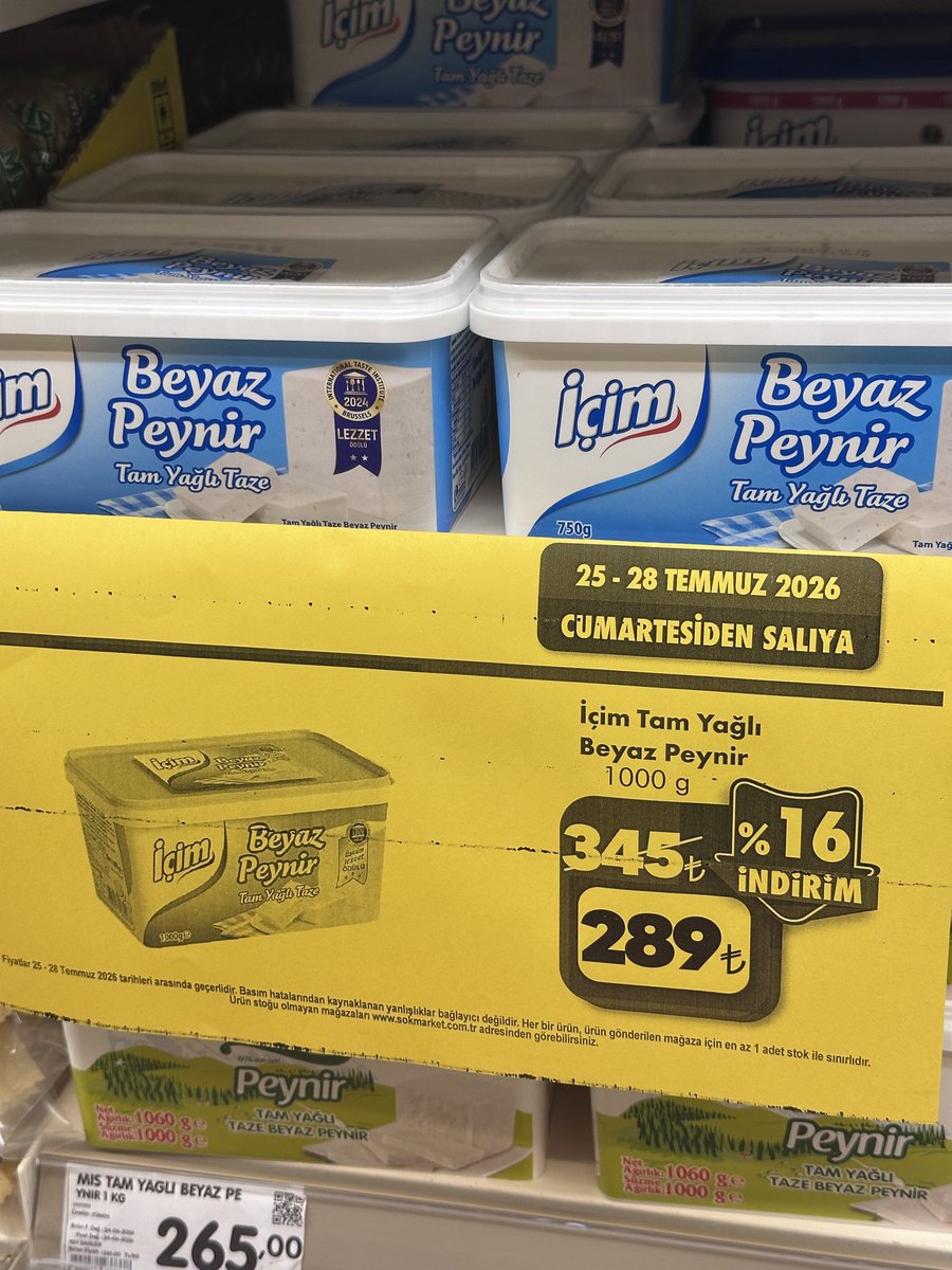 HayrulSel's tweet photo. Şok market böyle aldatıyor…
750g’lık peyniri 1000g diye pazarlıyor.
@gidaddektifi https://t.co/7SasD0pdxm