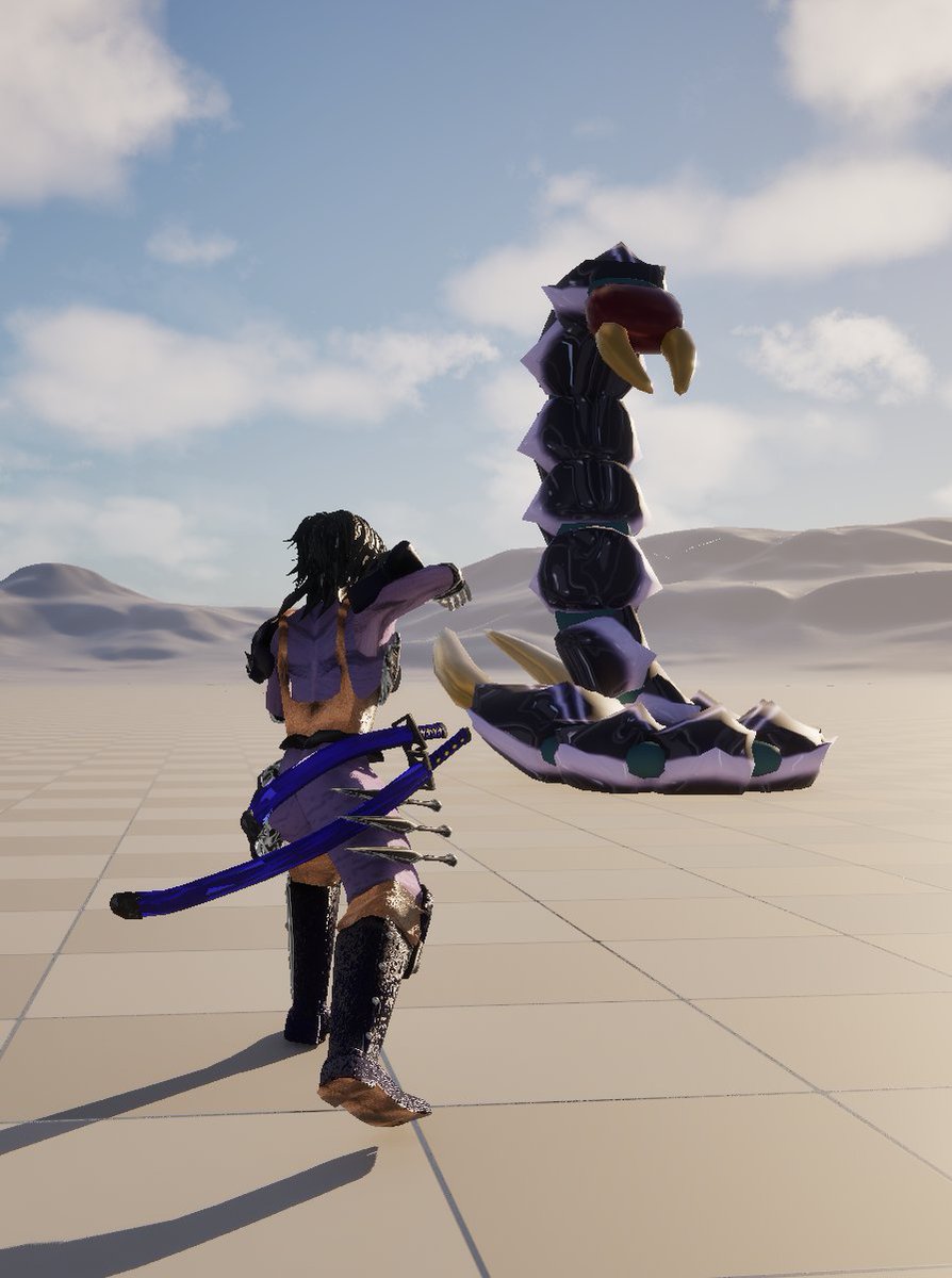 EigetsuGames's tweet photo. #スーパーゲ制デー 
#SuperDevDay

「蟲型の異形　テスト中。」
＃JinraiNoKage ＃迅雷の影 ＃UE ＃Blender ＃インディーゲーム #和風ファンタジー https://t.co/q5E5zgCaUT