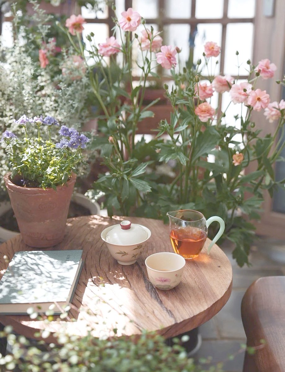 smuniv02's tweet photo. My tiny balcony that was once just a storage space now blooms with herbs and flowers—small changes bring big, warm joys!， https://t.co/6vG8A1UPEN