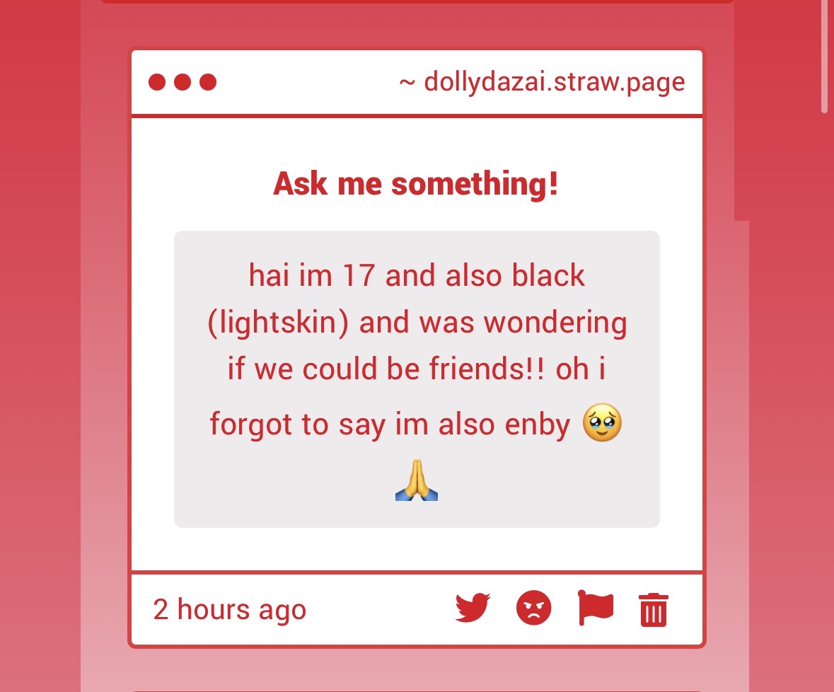 dollydazai's tweet photo. HOLY SHIT YES IM ALSO LIGHTSKIN PLS PLS PLS COMMENT UNDER THIS SO I KNOW WHO U ARE 😭😭😭 https://t.co/3JwVoVWwwi