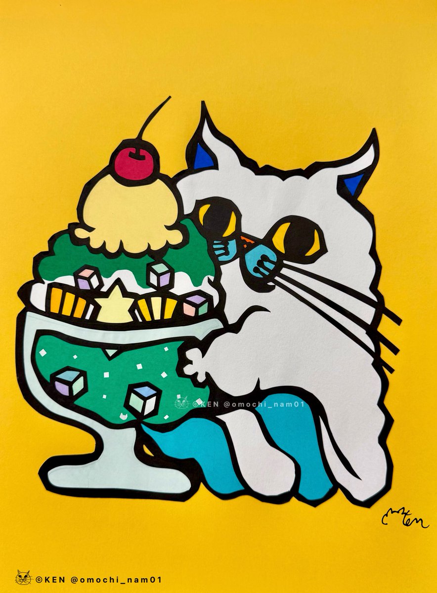 omochi_nam01's tweet photo. My 13-year-old son created this paper cut art of "Shaved Ice and a Cat"! 🍧🐱
Hope it brings a little cool breeze to your day!
Let us know what you think! ✨
🔄 RTs &amp; Reposts are very welcome!
🚫 (Do not re-upload / Do not edit)
⁠#paperart
#art https://t.co/XemiAIsG9N