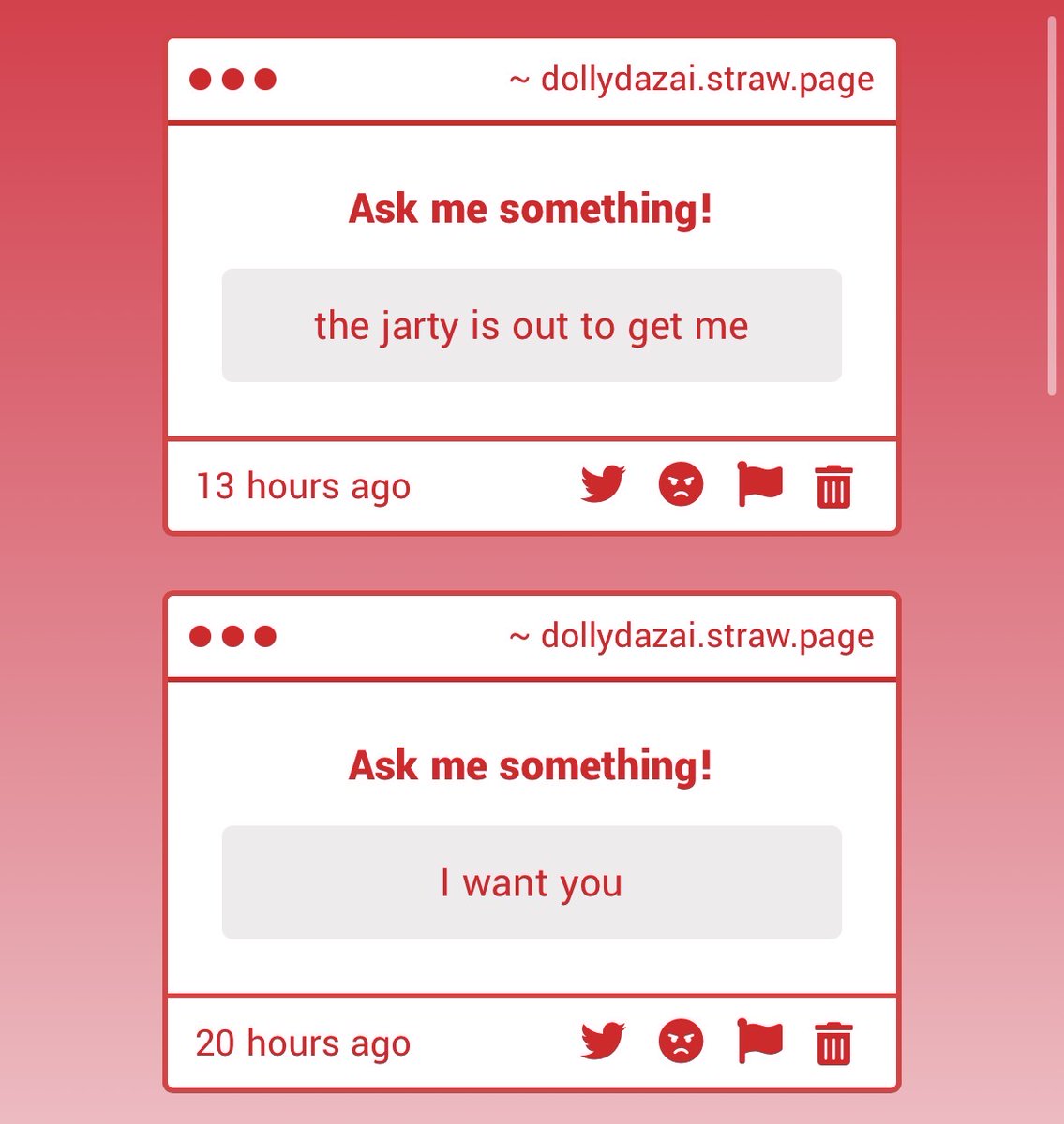 dollydazai's tweet photo. 1. WHAT are you on about 

2. ????? I’m scared 😭😭 https://t.co/ATEbrFCIan