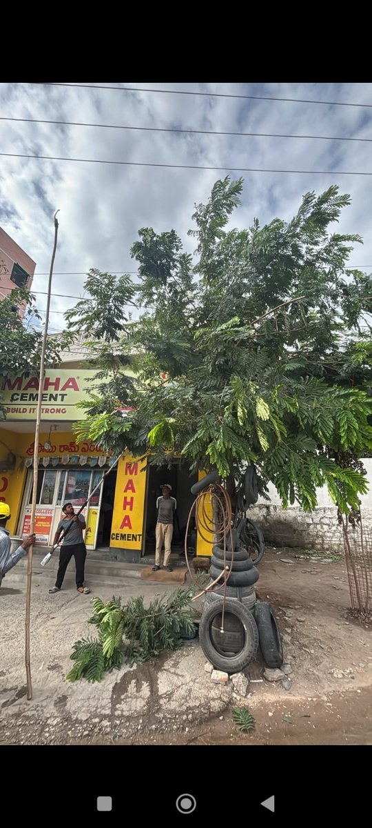 focsecbad91980's tweet photo. @MHanusaikrishna @tgspdcl @cmdtgspdcl @seopsecbad Tree cutting work in progress, supply will be restored shortly https://t.co/1cC6PpJm9y