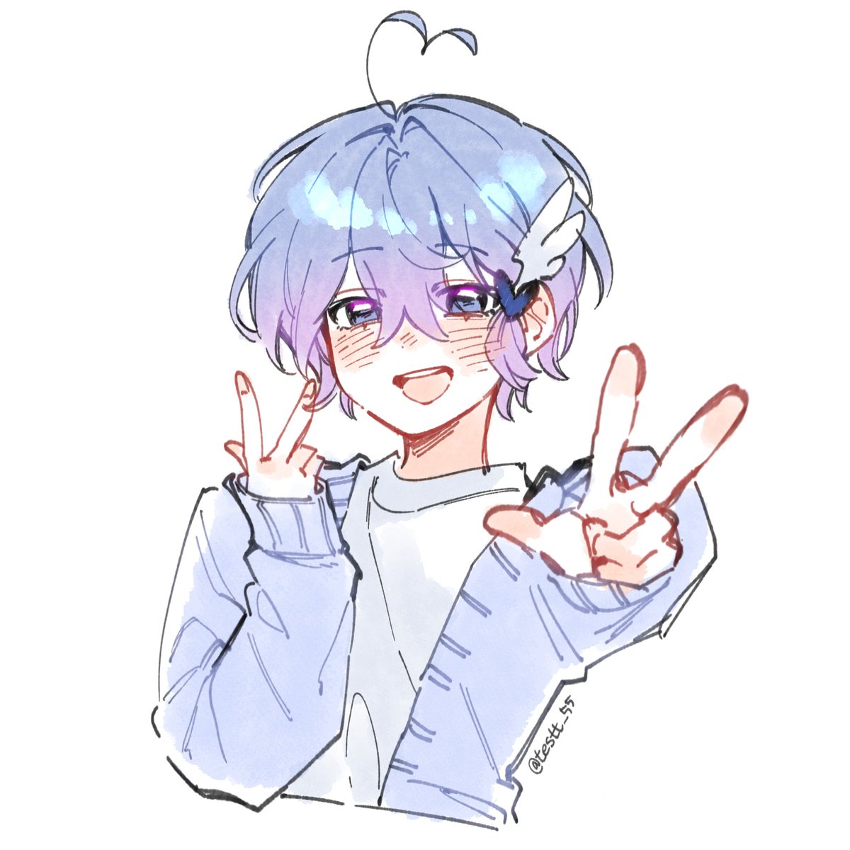 testt_55's tweet photo. 50분 낙서~~💙🪽 https://t.co/0E5Ln0Nnnj