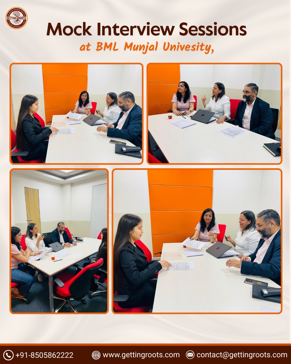 GettingRoots's tweet photo. Real interviews demand more than technical knowledge—they require confidence, communication, and the right mindset.
Our Mock Interview Sessions at BML Munjal University helped students identify mistakes, improve confidence, and prepare for real interviews. https://t.co/c3WW0yOGZE