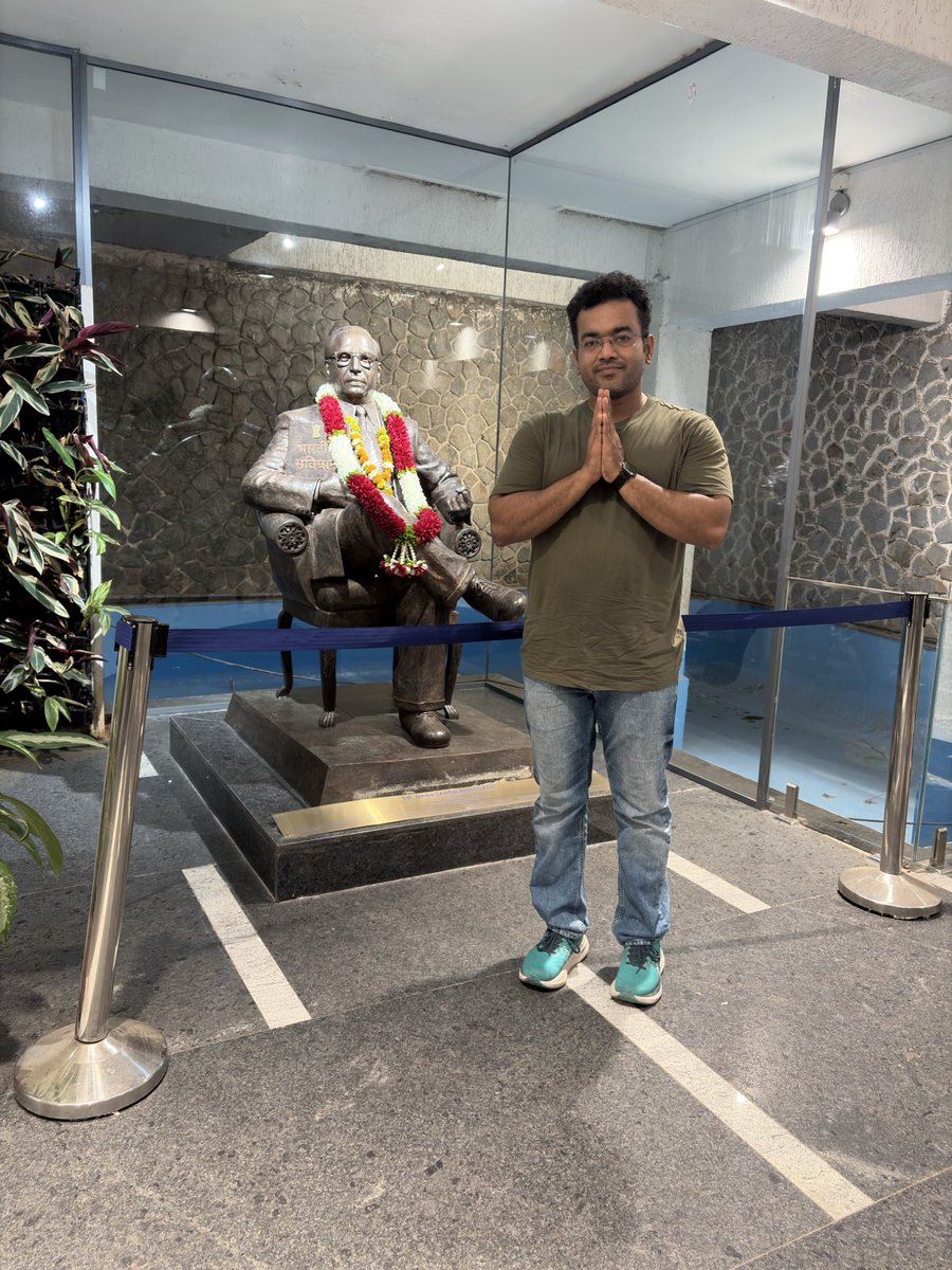 jayant_dhote's tweet photo. 📍IIT Bombay 

There’s a reason why Bodhisattva Dr BR Ambedkar is considered as the greatest Indian, but I think he is even greater.

Greatness needs to be seen by the degree of compassion one possess, the compassionate work by Babasaheb is still giving strength to many - that’s the power of compassion 💙☸️🙏