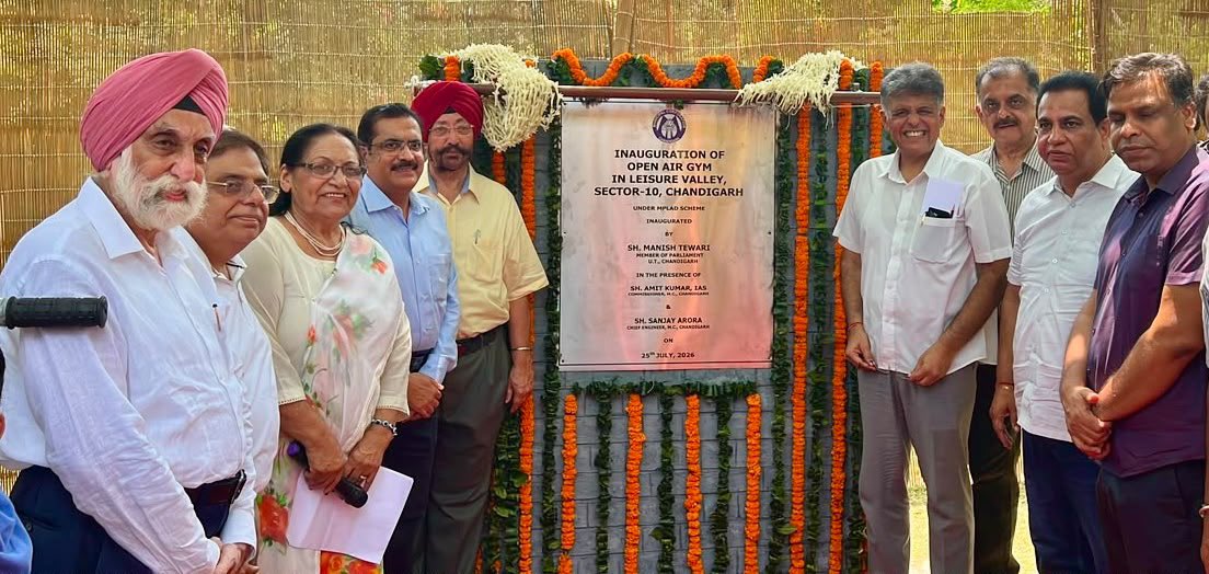 ManishTewari's tweet photo. Inaugurated the Open Air Gym at Leisure Park, Sector 10, Chandigarh, as part of our continued commitment to promoting fitness, wellness, and healthier lifestyles for people of all age groups. Such community facilities encourage active living while creating vibrant public spaces for residents.

The inauguration among others , was attended by Sh. Rajan kashyap former chief secretary punjab Major General Amarjit Singh Kalhon Mrs Manju Bhalla, Manjit Singh Sarang President RWA-10, Sh Ashok kumar Kundra IAS Former Secretary Punjab, Capt Tejinder Pal Singh Sidhu former IAS Sh .Sartej Singh Narula  Former President Bar Association Punjab High Court , Dr Babbu Tir and Dr Gurmohan Sandhu , Commissioner @MCChandigarh Sh Amit Kumar, Chief Engineer @MCChandigarh Sh Sanjay Arora 

My esteemed Colleagues Sandeep Vermani - Senior Advocate , @LUCKYHSINC , @ChanderMukhiS , Councillor @maheshsidhubjp , @MirWasim21 , @imranchd786 along with local residents and community members graced the occasion and enriched the occasion.