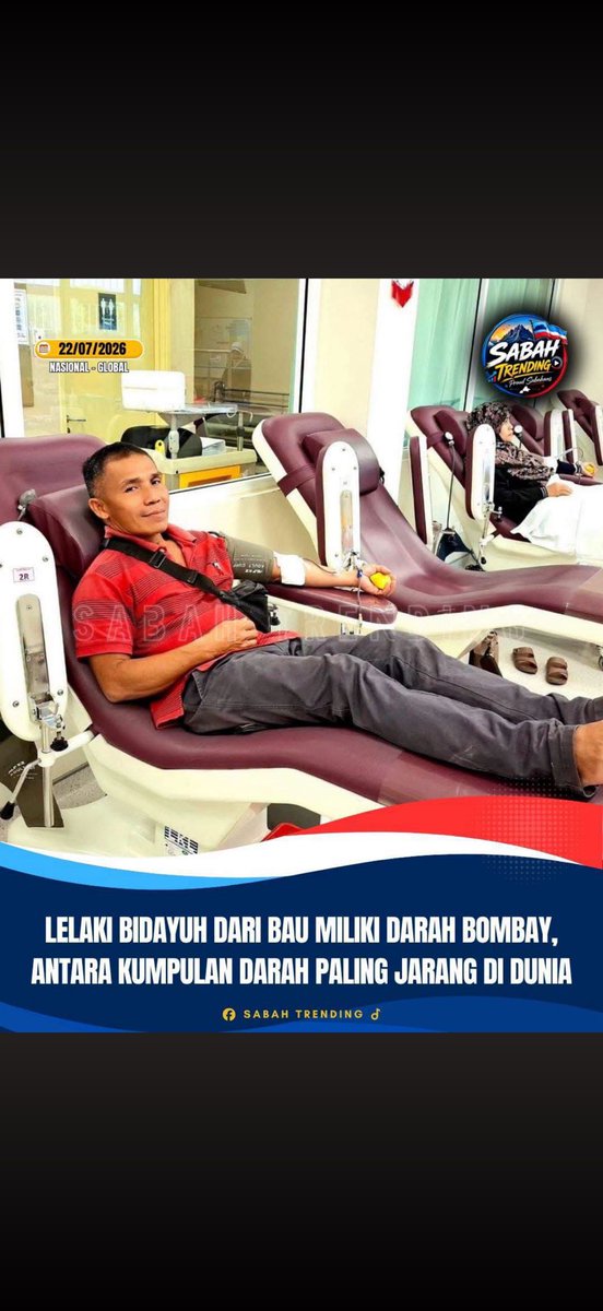 Zharif_Ismail's tweet photo. Time HO dulu pernah encounter pt dengan Bombay blood group. Plan nak surgery, tapi tak jadi sebab takde blood product tersedia utk dia. https://t.co/2d0XUQcik5