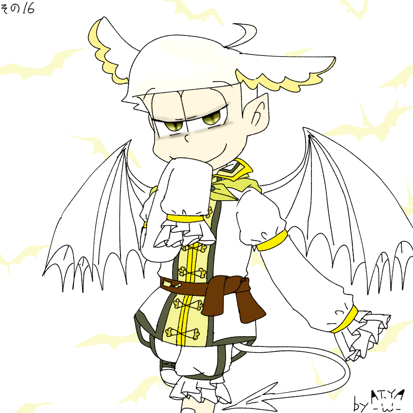 yamatake23's tweet photo. 反応の数だけ山野版派生な十四松を描く・リベンジ！
その１６・白悪魔
その１７・白狼
その１８・チャイナ的六つ子 https://t.co/TEkOE2uBsu