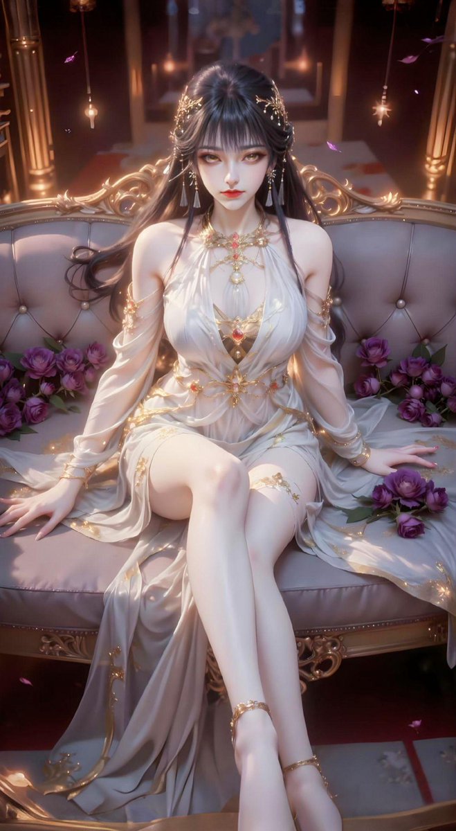 AIAH808's tweet photo. 柔和月光般的清冷缠绵温柔，造就她动人容颜（百炼成神 白月荣）#AI绘画 #国漫女神 https://t.co/wy6QoICMLs