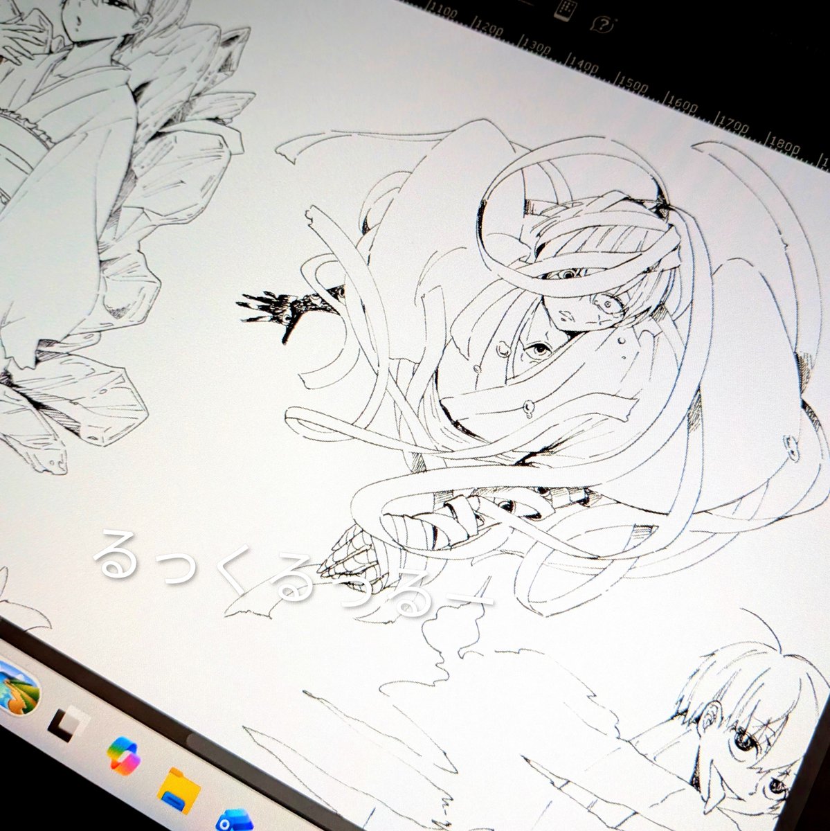 ruthxkuru_2's tweet photo. ようかいまつワンウィーク、今週は間に合わないけど描いてるよ☆（4週連続助かる）
元祖は初めて描くのでドッキドキ！！
とにかく描くぞと始動したので配置バラバラ。整えなければなりません！
どう仕上げようかな…？ https://t.co/159rqh4qzF