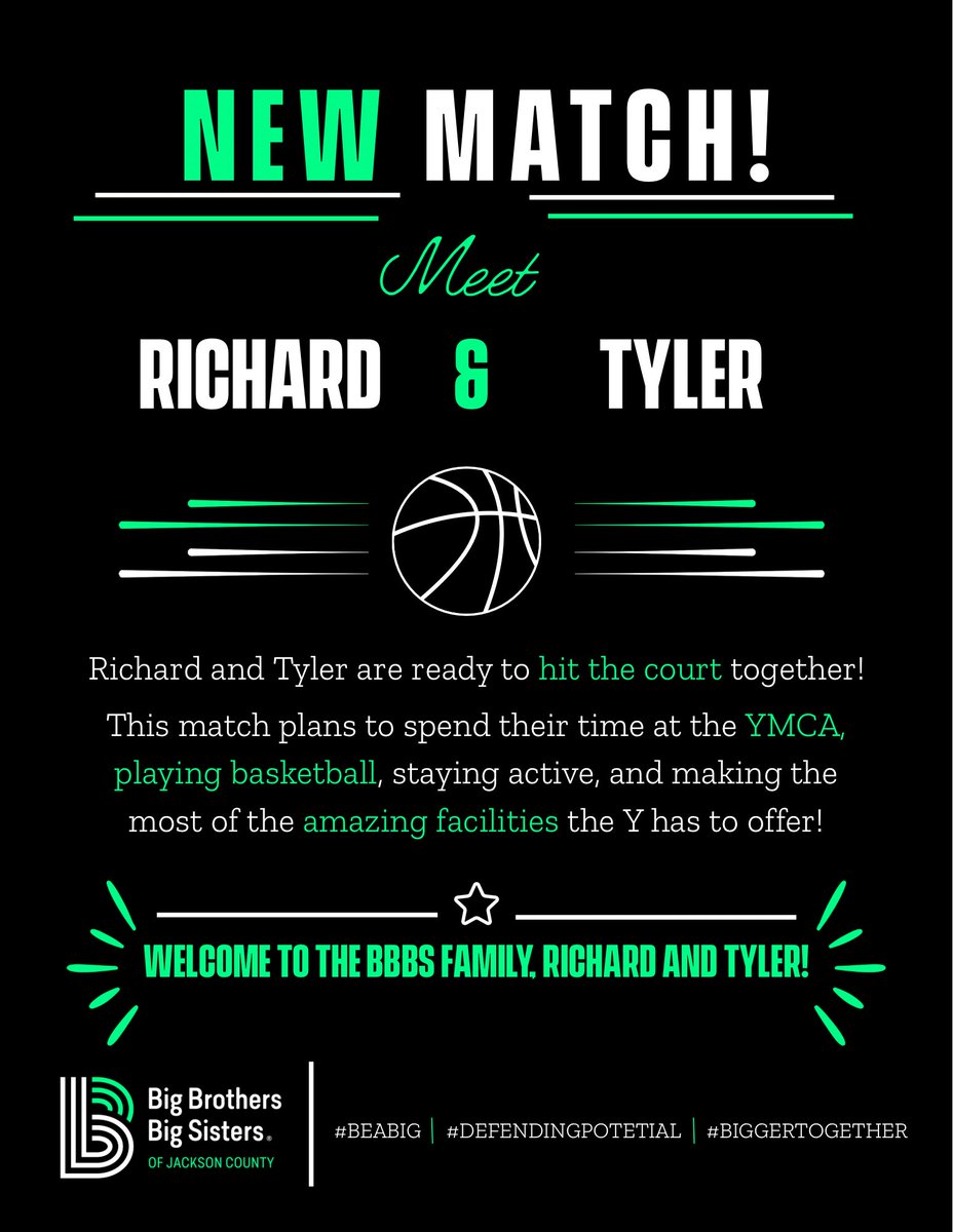 TonyBBBS's tweet photo. @BBBSJACKSONMI is very excited about our newest match!  #BeaBig @JacksonYMCA @hhjr79 https://t.co/uewlIPo2Hf