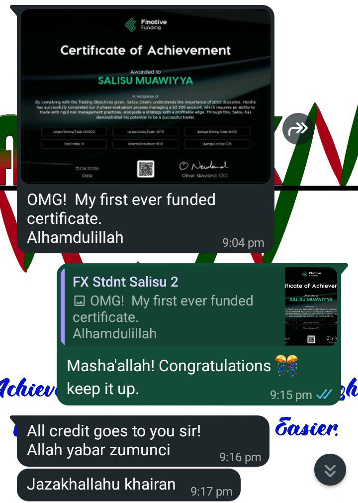 agefxorg's tweet photo. Another valedictorian from Age Fx Academy. He passed a GFT $10k earlier this year and, recently, in a different firm, cleared phase 2 in 4 days and received a payout 6 days afterward. This is the norm among our students. 😊 https://t.co/2K0HFMiEab