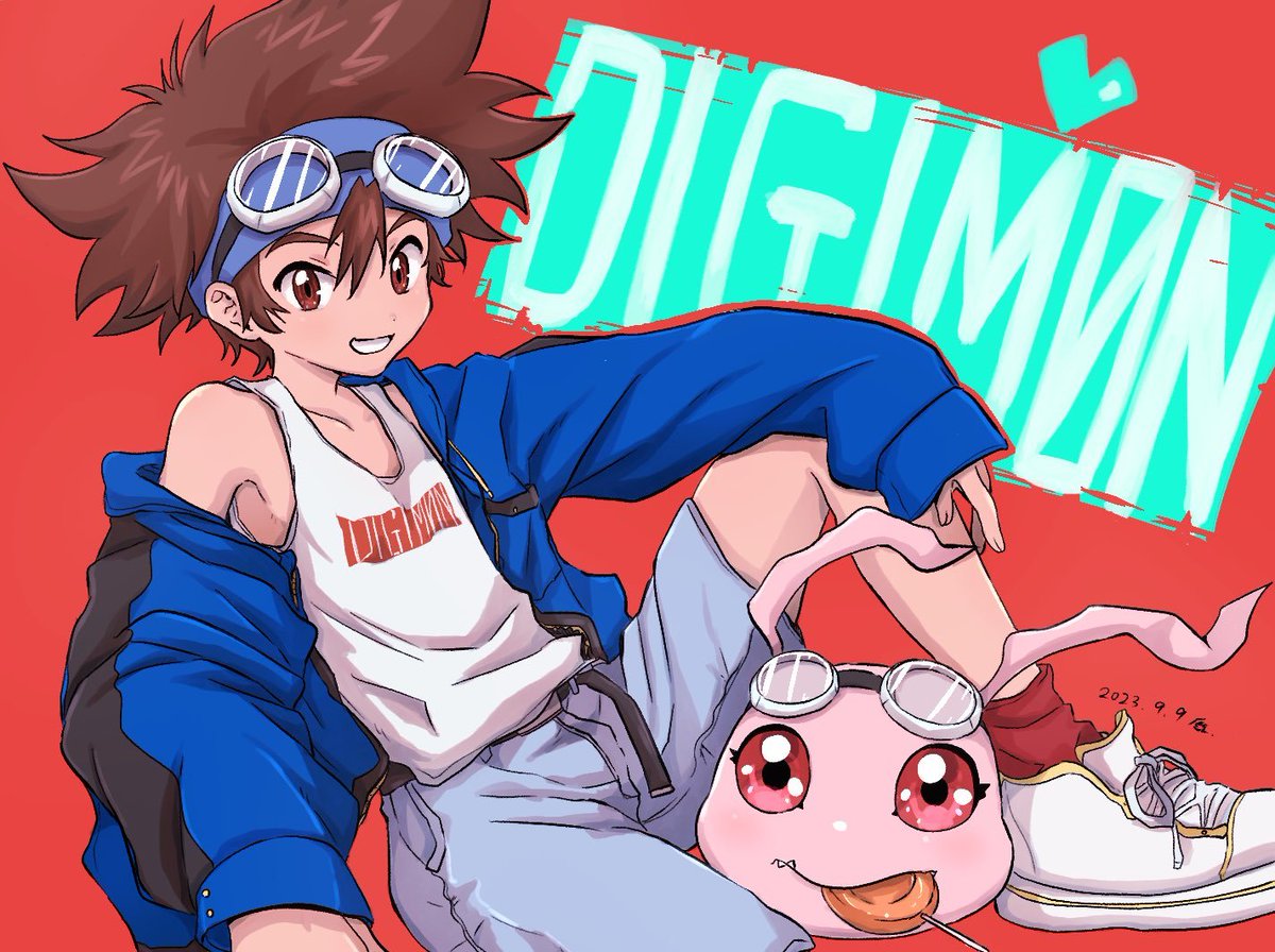 FENG_EFU's tweet photo. 過去絵を再掲。
太一とコロモン。
#デジモン 
#Digimon https://t.co/Fbyq1eP5GA