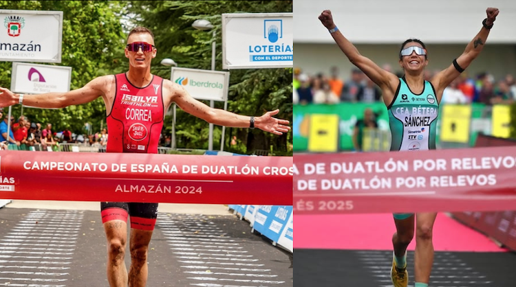 triatlonchannel's tweet photo. Sergio Correa y Eva Sánchez campeones de @TRIATLONSP  España de Duatlon Cross https://t.co/4YfiX5RxIP https://t.co/SsJk5JiI4G