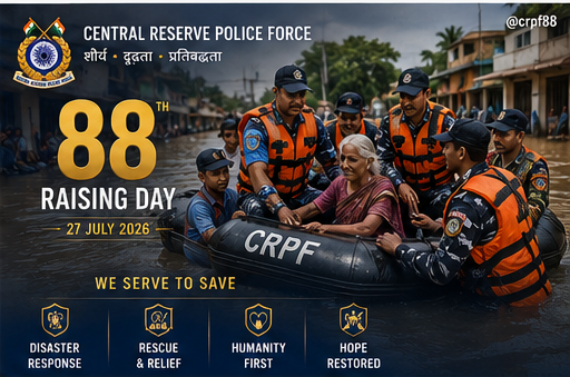 nazeenseikh's tweet photo. 🎖️ 88   Years. Countless Missions. One Unwavering Commitment—India First.  Saluting the brave men and women of the Central Reserve Police Force. Jai   Hind! 🇮🇳 CRPF@88  #CRPFRaisingDay #CRPFDay https://t.co/funQPvaROS