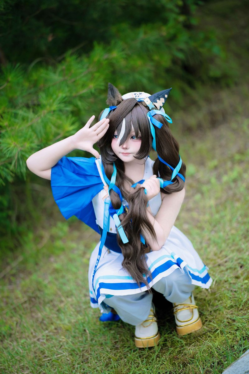 cos_dyuaaaa's tweet photo. 두바이 쫀득 비블로스💙

#ウマ娘 #ヴィブロス #cosplay https://t.co/89wWGr6t8e