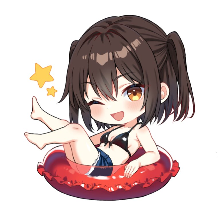 yuzuttan's tweet photo. ちびキャラ　水着川内ちゃん https://t.co/QHv72bElJi