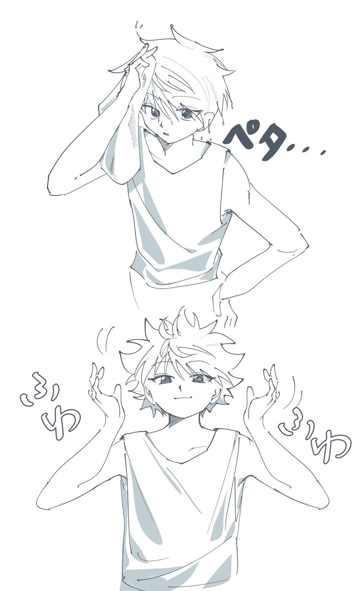 mafuyunyanko's tweet photo. キルアの髪かわいい落書き https://t.co/sZwTXQ2AhN