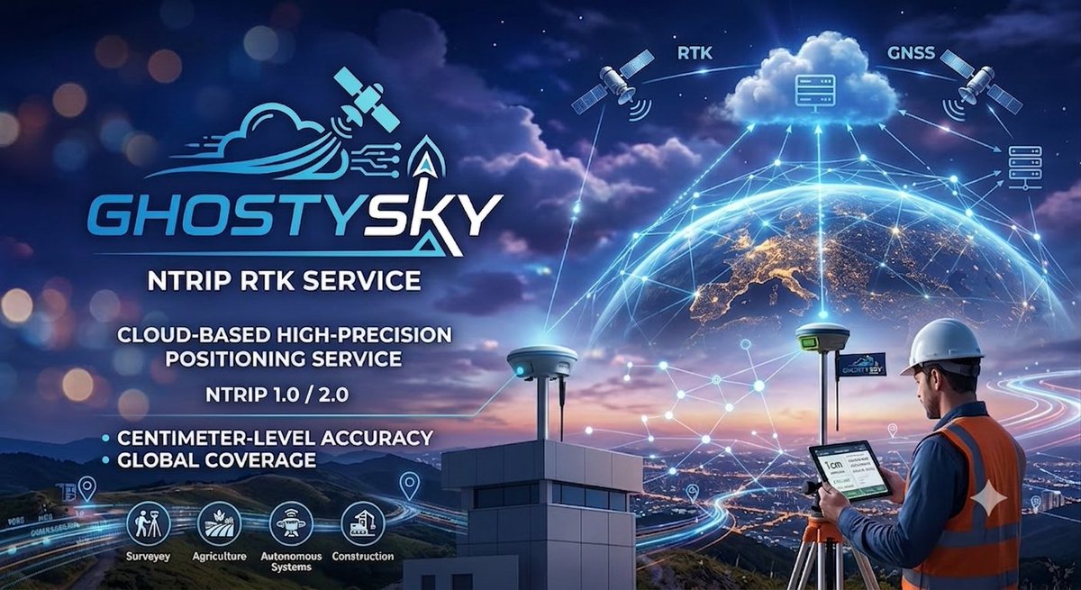 Gh0stysky's tweet photo. Temos o prazer de anunciar o lançamento oficial do serviço GhostySky NTRIP RTK: https://t.co/srF6pQkAJN
#portugal #rtk #ntrip #topografia https://t.co/yLPZher3lN