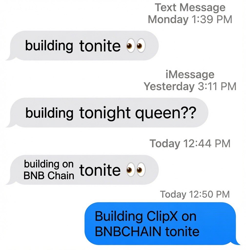 ClipX0_'s tweet photo. @BNBCHAIN Building ClipX on BNBCHAIN tonight https://t.co/onIDcnZtsg