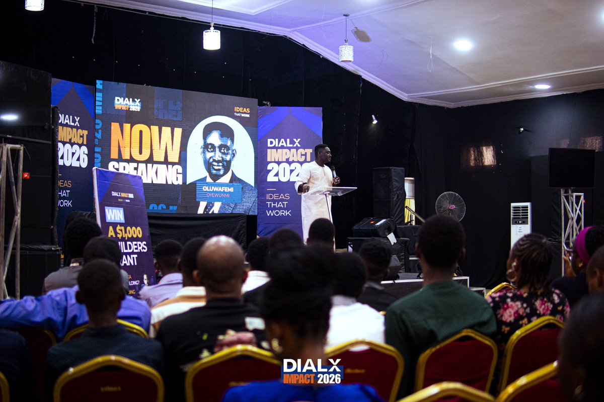 dialxafrica's tweet photo. Ideas are powerful, but action is what gives them life.

At DIALx IMPACT 2026, Oluwafemi Oyewunmi reminded us that action bridges the gap between imagination and reality.

The future belongs to those who move beyond thinking and start building.

#DIALxImpact2026 #IdeasThatWork #dialx