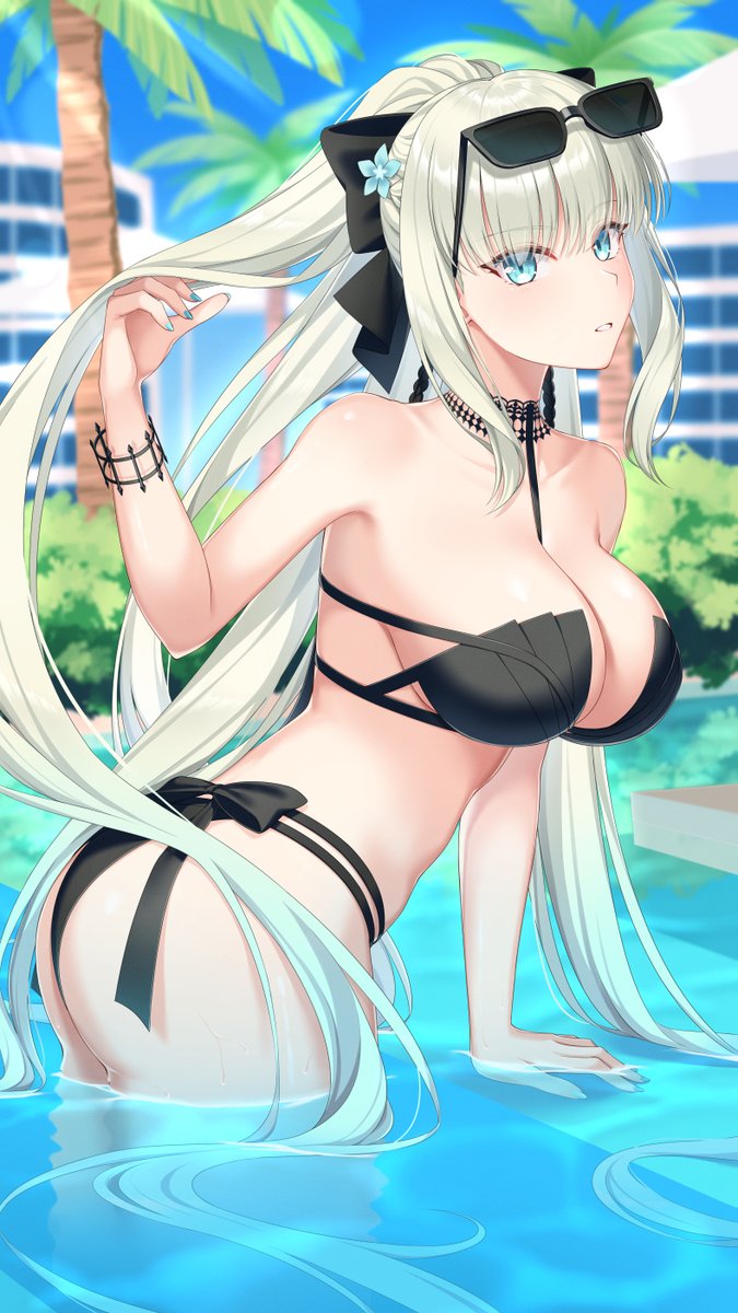 Guo_427's tweet photo. 摩根 泳装，很可爱！
泳装的出处是 C100的官方周边
#FGO #モルガン #水着モルガン https://t.co/dtTxEOihAo