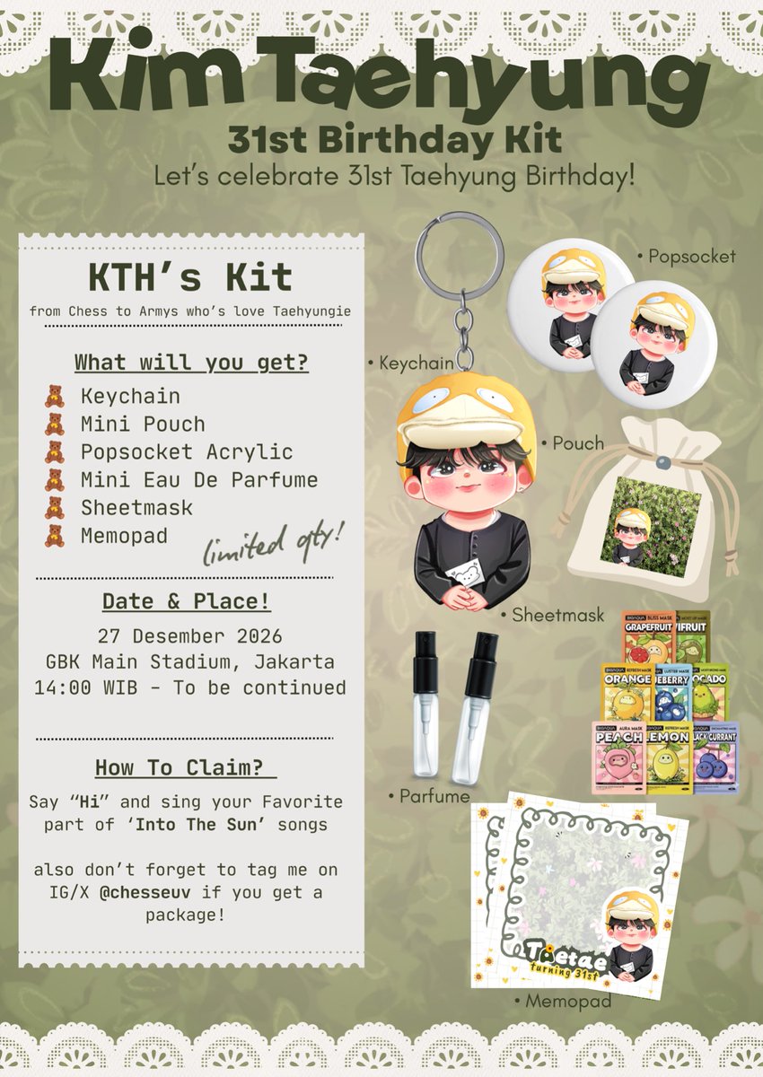 chesseuv's tweet photo. 𝓥𝓲𝓻𝓽𝓱𝓭𝓪𝔂 𝓘𝓷 𝓙𝓪𝓴𝓪𝓻𝓽𝓪 𝓯𝓻𝓮𝓮𝓫𝓲𝓮𝓼 by 𝒸𝒾𝓈𝓈𝑒𝓊

— first come, first get ✨
— don't sell or throw it away❗️
— rt n like are very appriciate💓

let’s celebrate Taehyung’s bday n sing a long together, then see you Army’s💜💐 https://t.co/PciAgSWOUo