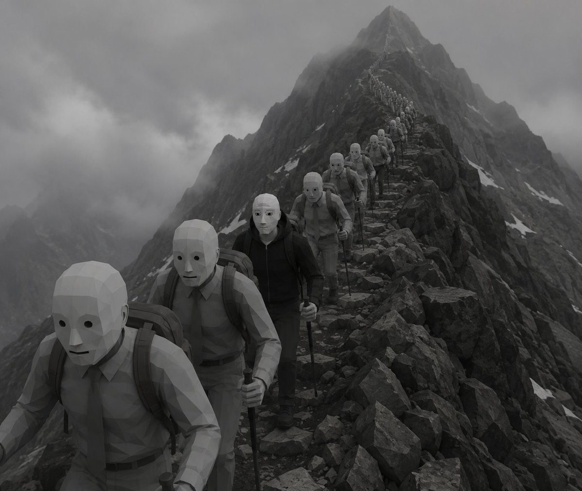 DH_SURGE's tweet photo. Keep climbing normoids. ⛰️ https://t.co/9trkmUgTaD