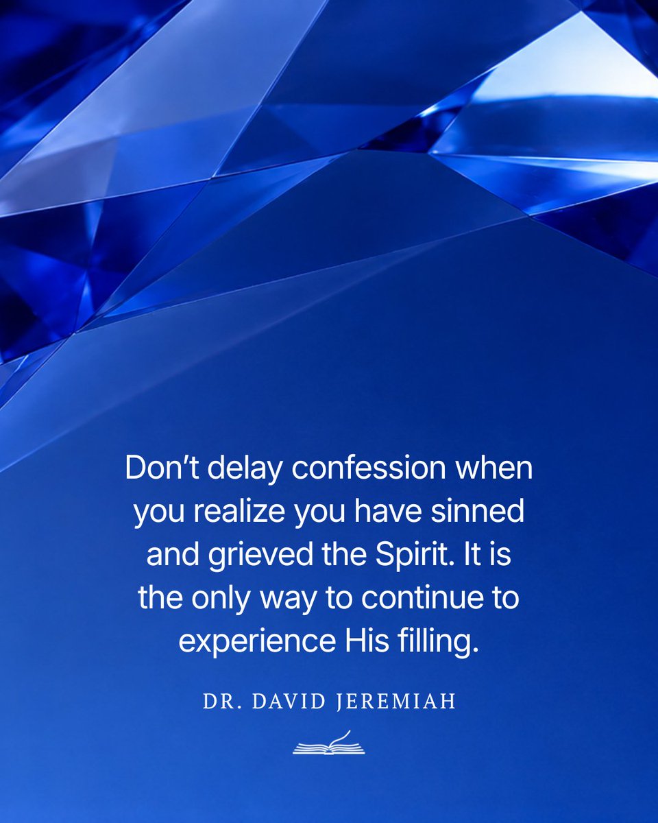 davidjeremiah's tweet photo. Sin creates distance in our fellowship with God, but confession restores what has been disrupted. When the Holy Spirit convicts us, the right response is not delay or excuse, but a humble and willing heart before the Lord. Keep short accounts with God, and walk closely with Him each day.