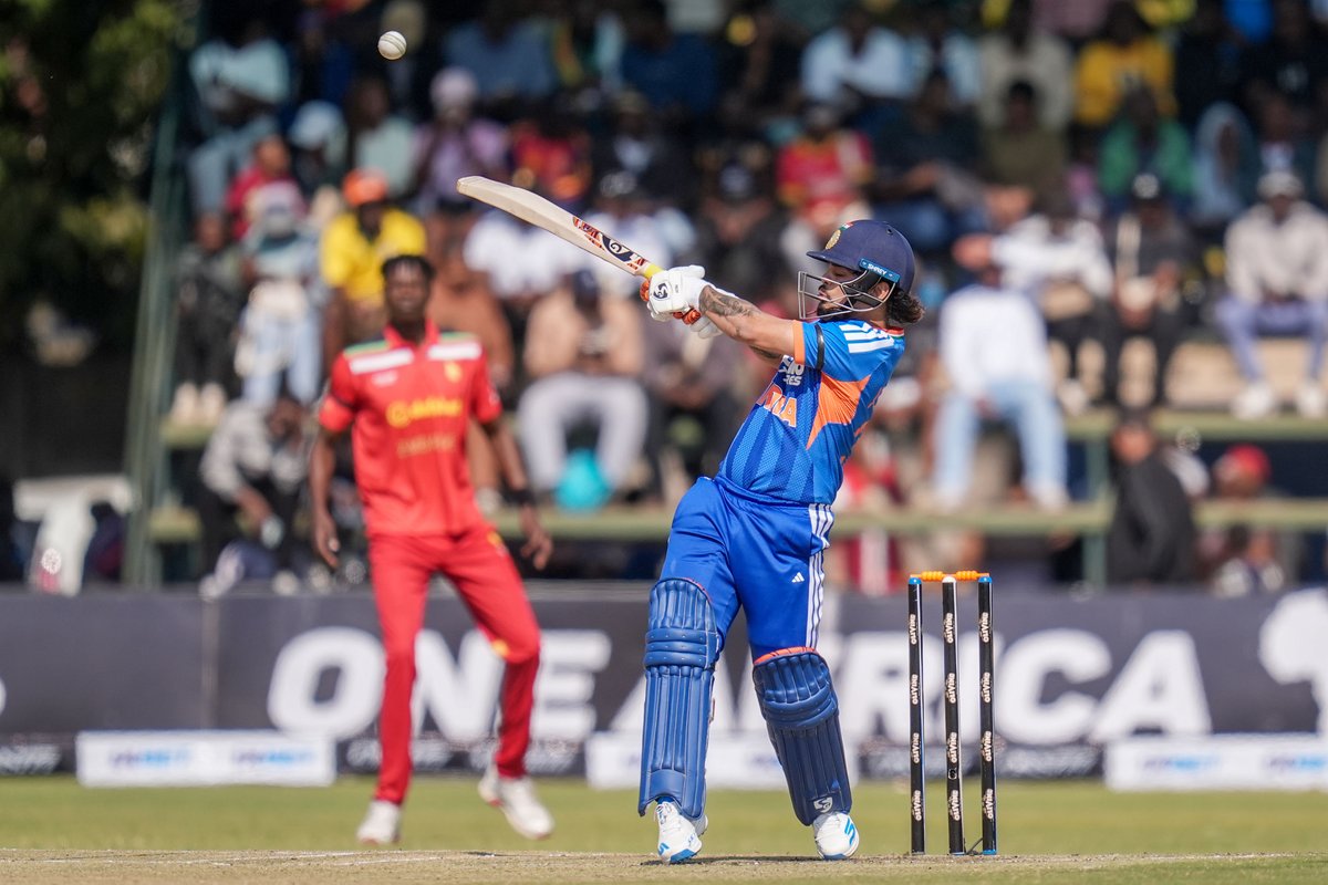 BCCI's tweet photo. The No.1 T20I batter stepping up 💪

1⃣2⃣th T20I FIFTY for Ishan Kishan 👌👌

Updates ▶️ https://t.co/Z8UUziVx8d

#TeamIndia | #ZIMvIND | @ishankishan51 https://t.co/Imf0C91Vcx