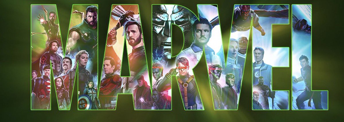 thescreenbrief's tweet photo. Marvels logo at the beginning of #sdcc vs marvels new logo from today! Who’s the new character in the “M” #spiderman #tobey #SDCC #marvel https://t.co/EBqhCUF9K8