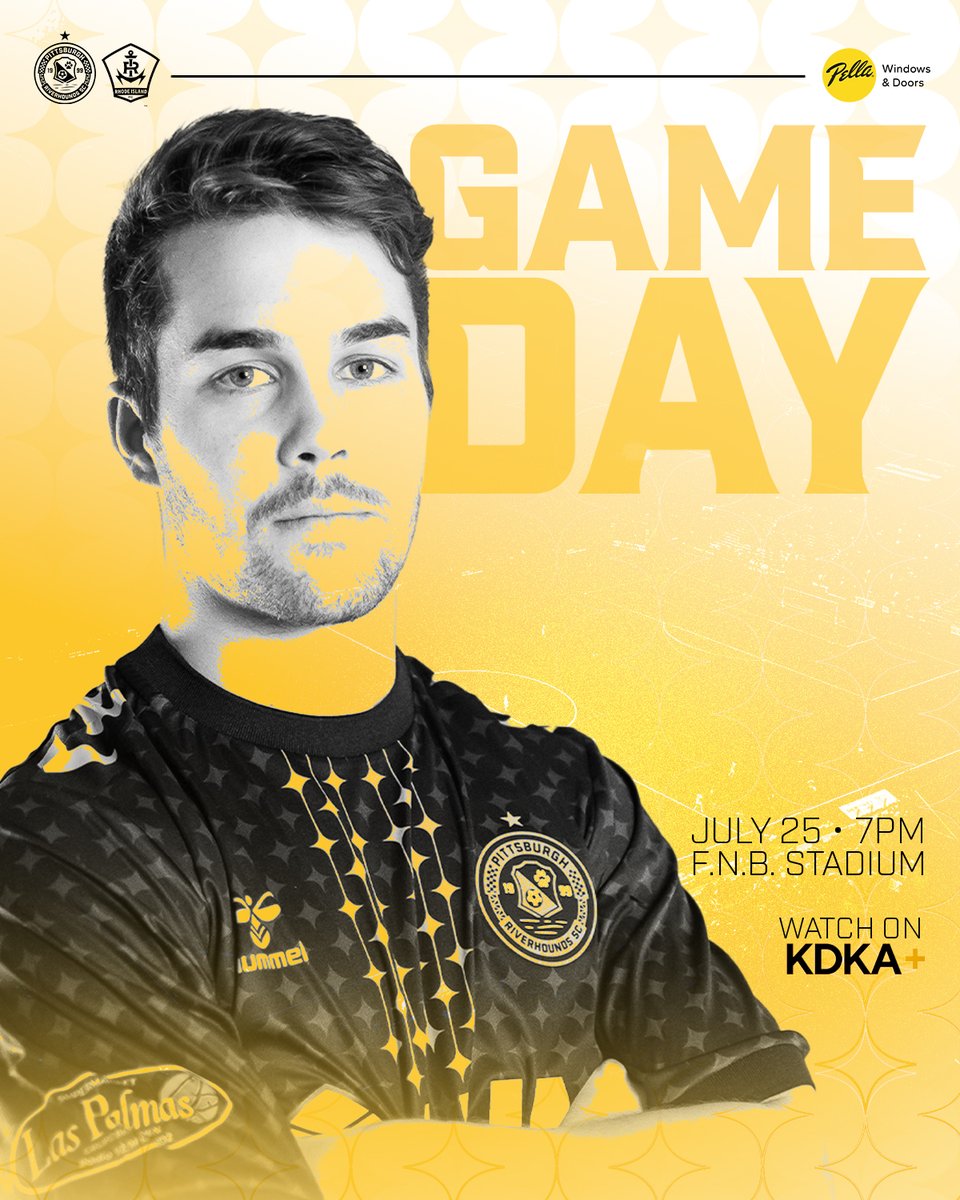 RiverhoundsSC's tweet photo. A great day for a game day‼️

🆚 Rhode Island FC
⏰ 7pm
📍 @fnbstadiumpgh
📺 KDKA+
 
🎟️ https://t.co/na7uMaQAPt
 
Match presented by Pella Windows and Doors
#PITvRI https://t.co/1BPJRZDxXq