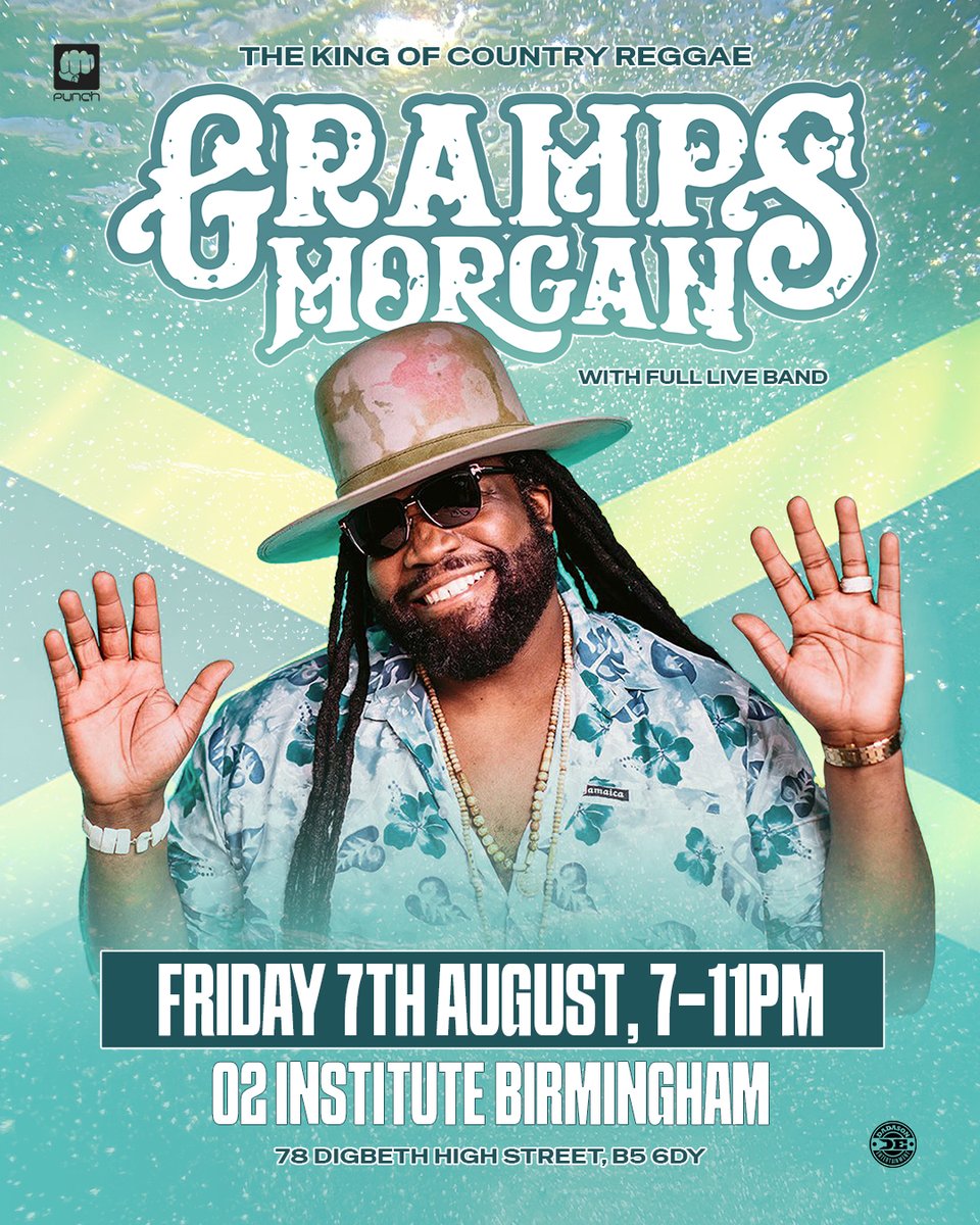 O2InstituteBham's tweet photo. Two weeks to go until we're joined by GRAMMY-Award winning reggae artist @grampsmorgan - Friday 07 August. Don't miss out, tickets available - https://t.co/H8M0jKDPtV https://t.co/QZDsb2IHz9